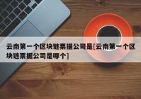 云南第一个区块链票据公司是[云南第一个区块链票据公司是哪个]