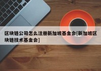 区块链公司怎么注册新加坡基金会[新加坡区块链技术基金会]